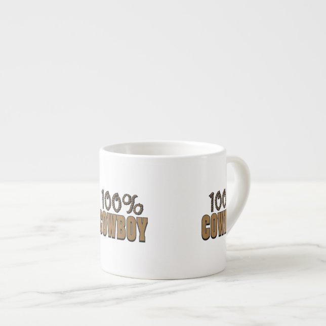 100% Cowboy Espresso Cup (Front Right)