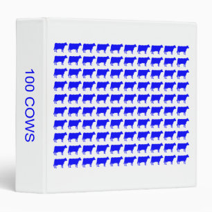 100 Cows - Blue (1.5in) Binder
