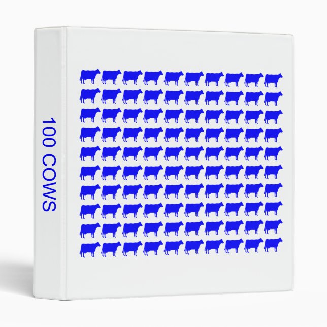100 Cows - Blue Binder (Front/Spine)