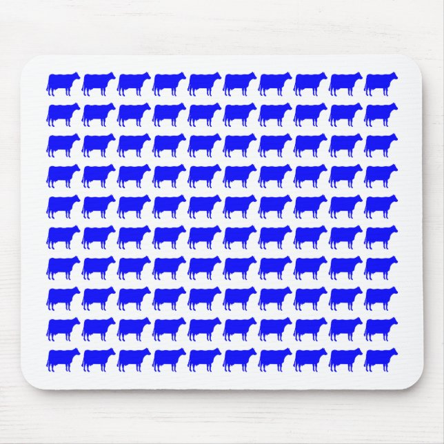 100 Cows - Blue Mouse Pad (Front)