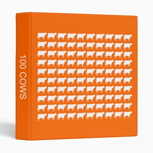 100 Cows - White on Orange Binder (Front/Spine)