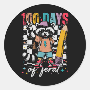 100 Day Of School Kids Funny 100th Days Of School Classic Round Sticker