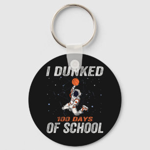 100 Day Of School Sketll Astronaut Spaceman Astron Keychain
