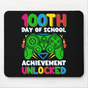 100 Day Of School Unlocked Gamer 100th Days Of Sch Mouse Pad