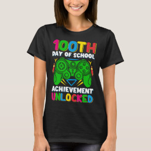 100 Day Of School Unlocked Gamer 100th Days Of Sch T-Shirt
