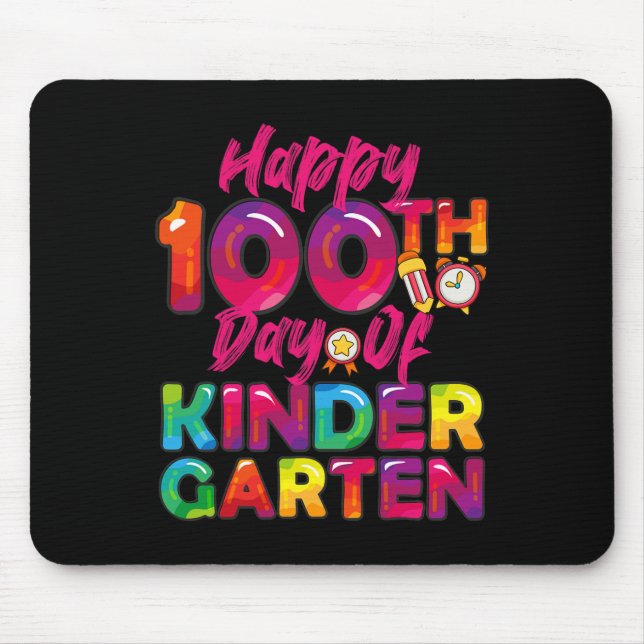 100 Days All Student Teacher Happy 100th Day Of Ki Mouse Pad (Front)
