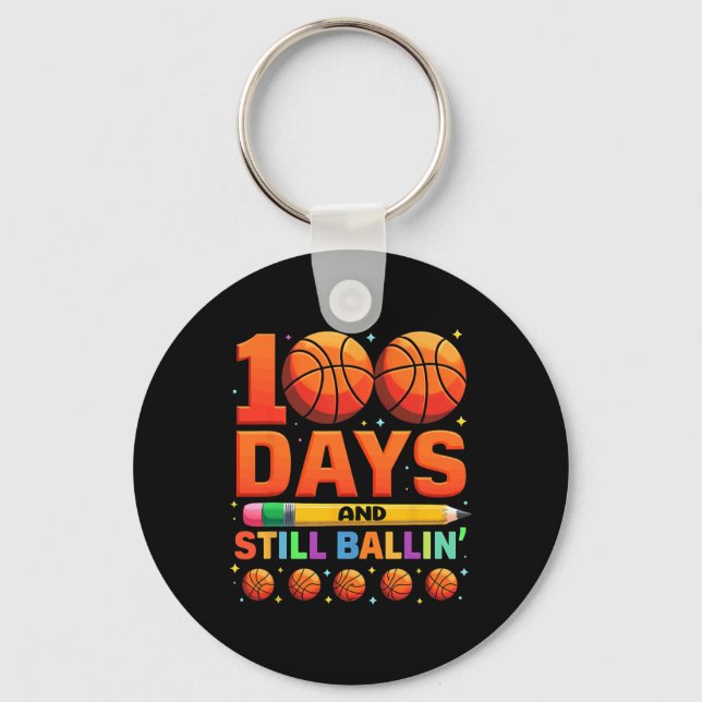 100 Days And Still Bylling Sketll  Keychain (Front)