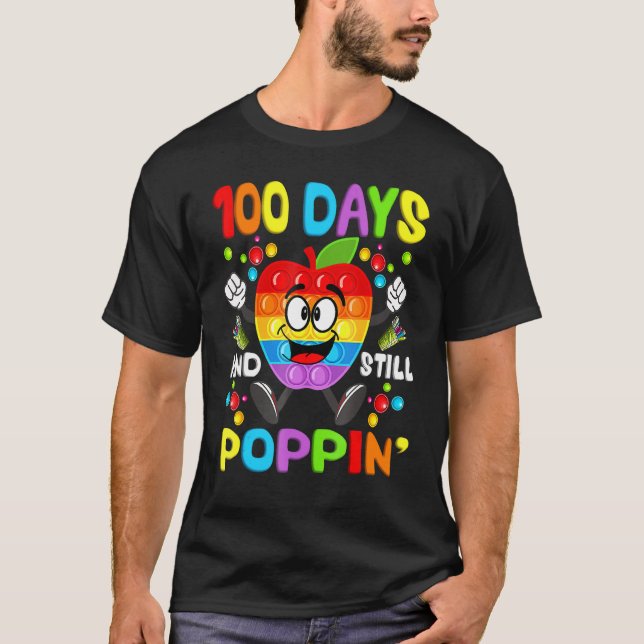 100 Days And Still Poppin 100th Day Of School Boys T-Shirt (Front)