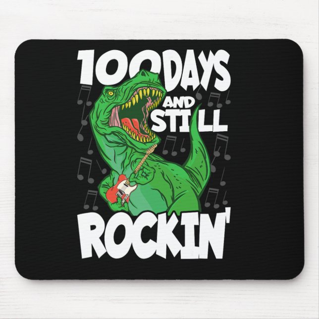 100 Days And Still Rockin - 100 Days Of School Din Mouse Pad (Front)