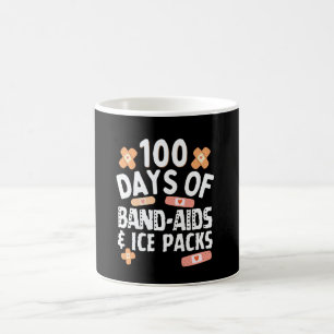 100 Days Band Aids & Ice Packs Nurse 100 Days Of S Coffee Mug