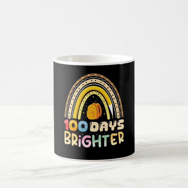 100 Days Brighter 100th Day Of School Teacher Coffee Mug (Center)