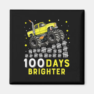 100 Days Brighter Monster Truck 100 Days Of School Magnet