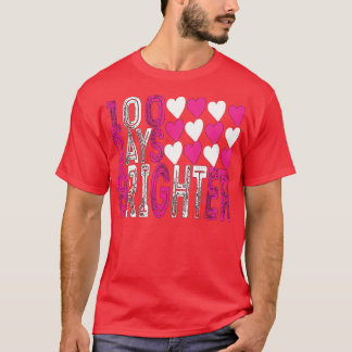 100 Days brighter Rainbow 100th Day Of School Teac T-Shirt