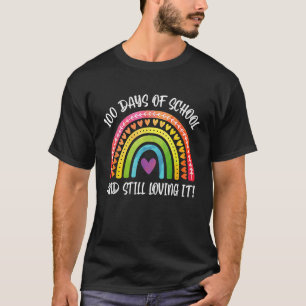100 Days Brighter Rainbow for Teacher Happy 100th  T-Shirt