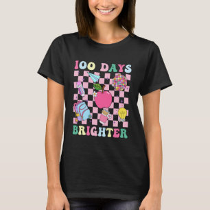 100 Days Brighter Retro Disco 100th Day of School T-Shirt