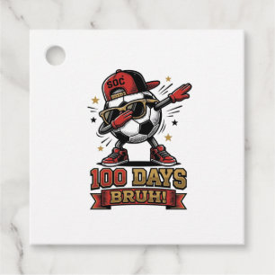 100 Days Bruh Soccer Dabbing Shirt Design_1 Favour Tags