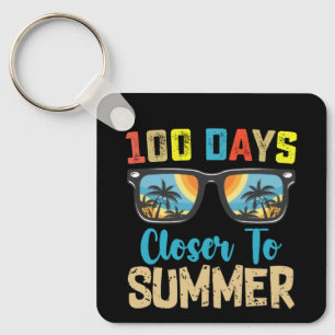 100 Days Closer To Summer Vacation School Keychain
