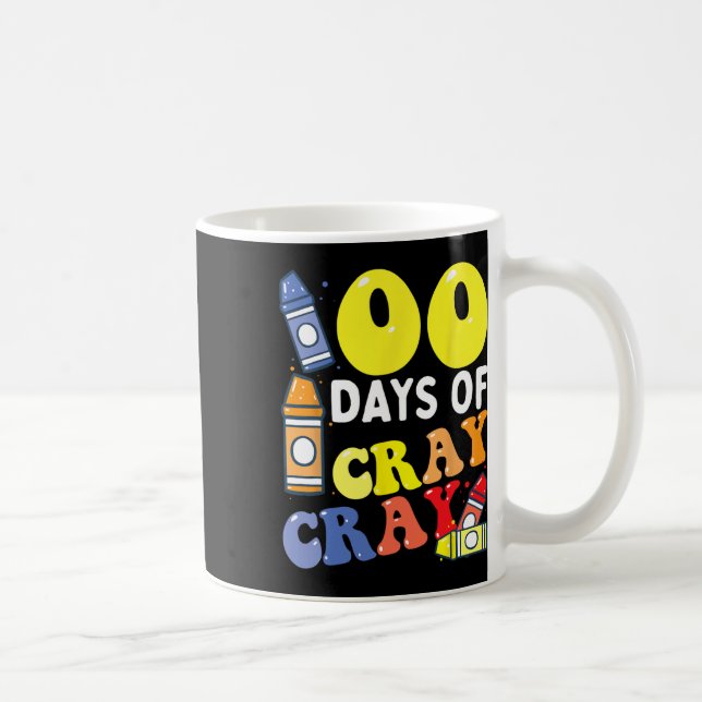 100 Days Cray Cray 100th Day Of School Boys Girls  Coffee Mug (Right)