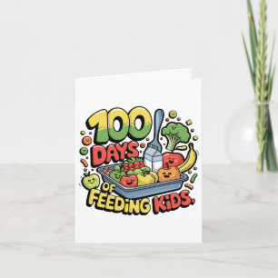 100 Days Feeding Kids School Lunch Lady Canteen Wo Card