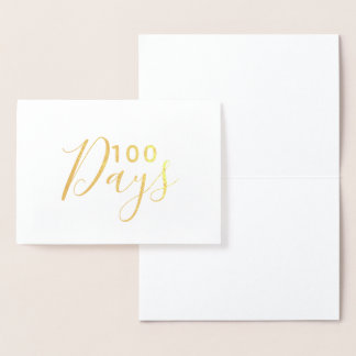 100 Days Foil Card