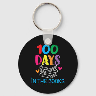 100 Days In The Books - Book Lover English Reading Keychain