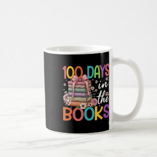 100 Days In The Books Reading Flower Bow Teacher S Coffee Mug