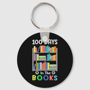 100 Days In The Books Reading Librarian Teacher St Keychain