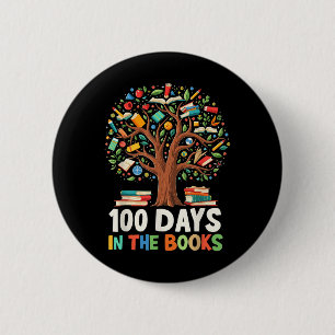 100 Days In The Books Reading Teacher 100th Day 2 Inch Round Button