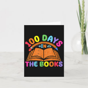 100 Days In The Books Reading Teacher 100th Day Card