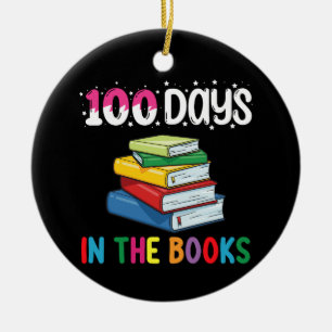 100 Days In The Books School Reading Librarian Ceramic Ornament