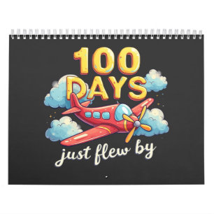100 Days Just Flew By Airplane 100 days Of School  Calendar