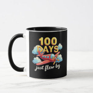 100 Days Just Flew By Airplane 100 days Of School  Mug