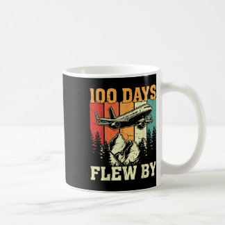 100 Days Just Flew By Airplane 100th Day Of Coffee Mug