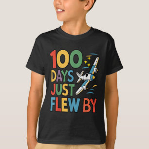 100 Days Just Flew By Airplane 100th Day Of T-Shirt