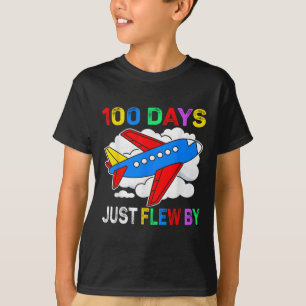 100 Days Just Flew By Airplane 100th Day Of T-Shirt