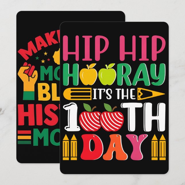 100 Days Learning Black History 2026 Poster  Holiday Card (Front/Back)