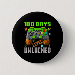 100 Days Level Unlocked Gaming 100 Days Of School  2 Inch Round Button