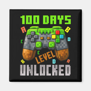 100 Days Level Unlocked Gaming 100 Days Of School  Magnet
