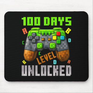 100 Days Level Unlocked Gaming 100 Days Of School Mouse Pad