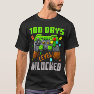 100 Days Level Unlocked Gaming 100 Days Of School  T-Shirt
