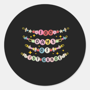 100 Days Of 1st Grade Bracelet Classic Round Sticker