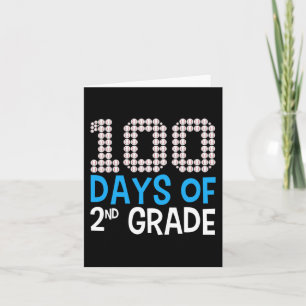 100 Days Of 2nd Grade Baseball Sport 100th Day Of  Card