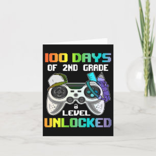 100 Days Of 2nd Grade Level Unlocked Gamer Video G Card