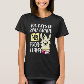 100 Days Of 2nd Grade No Prob Llama 100 Days Of Sc T-Shirt