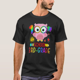 100 days of 3rd Grade Cute Owl 100th day of School T-Shirt