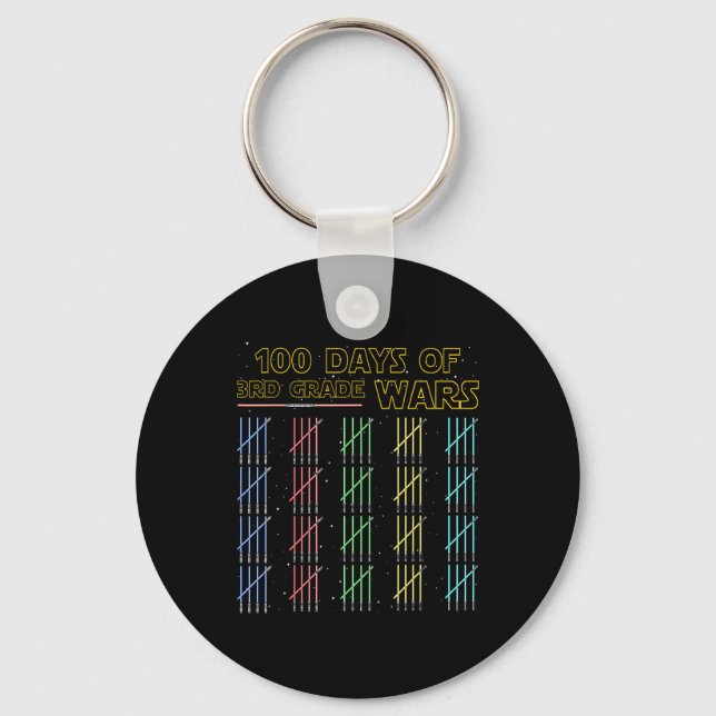 100 Days Of 3rd Grade Wars 100th Day Of School Keychain (Front)