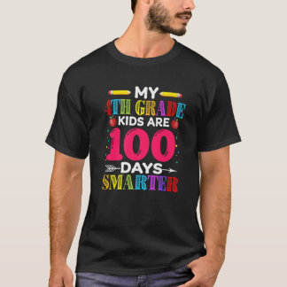 100 Days Of 4Th Grade Teacher Rainbow 100 Days Of T-Shirt