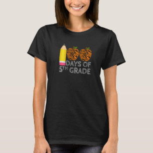 100 Days Of 5th Grade Tiger Print Happy 100th Day  T-Shirt