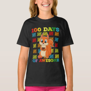 100 Days Of Awesome Squirrel 100th Day Of School T-Shirt