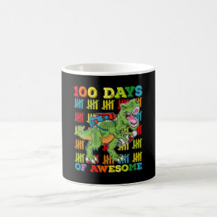 100 Days Of Awesome T Rex Dinosaur 100th School Coffee Mug